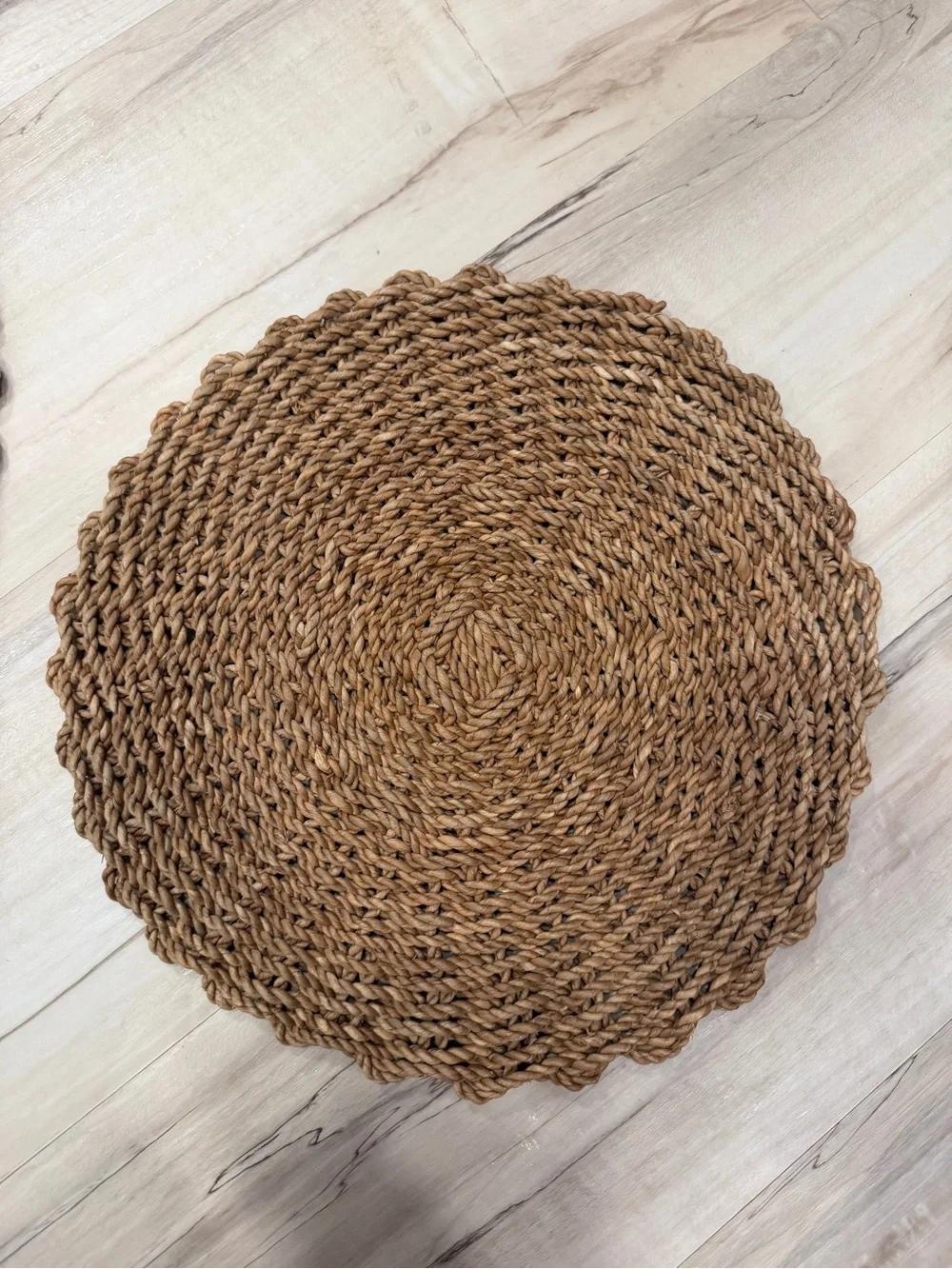 Hearth & Hand Round Woven Brown Natural Placemats Set